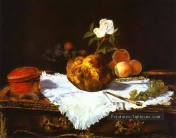 Une brioche Édouard Manet Nature morte impressionnisme Peinture à l'huile